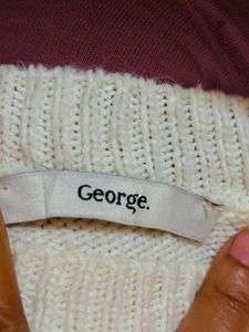 Stylish Blue Knit Sweater