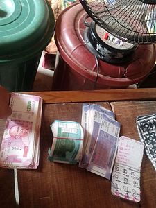Fake Cash And One Flip Cardboard Phone