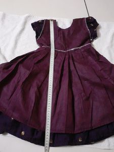 Purple Silk Cotton Frock