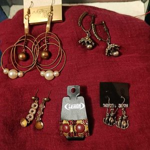 Earrings Bundle 5 Pairs Tops