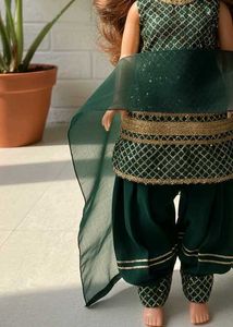 Girls Green Salwar Suit