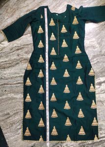 Green Kurta Set With Dupatta