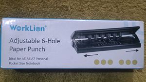 WorkLion Adjustable 6-Hole Paper Punch