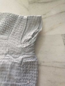 Grey Dress with Pearl Detail