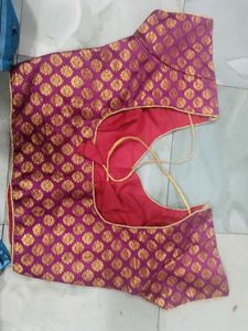 Purple & Gold Brocade Blouse