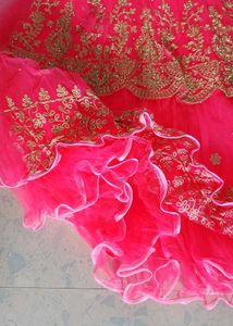 Elegant Pink Net Embroidered Party Gown for Women