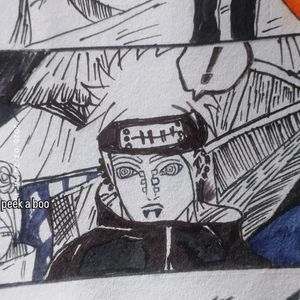 Drawing of Pain from Naruto Shippuden