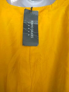 Mustard Flared Sleeve Top