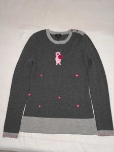 Cute Bear Embroidered Sweater