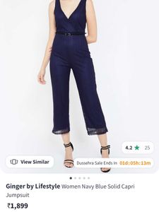 GINGER BY LIFESTYLE NAVY BLUE JUMPSUIT