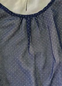 Blue Polka Dot Tank Top