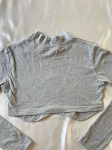 Stylecast X Hersheinbox Grey Crop Top