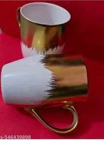 Gold & White Accent Cup quantity 1