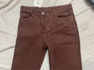 Brown Straight Fit Jeans