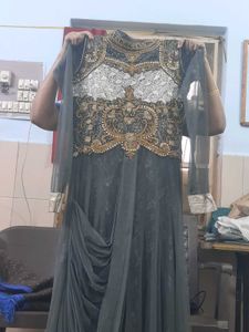 Elegant Grey Ethnic Gown