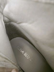 leather Beige Ankle Boots