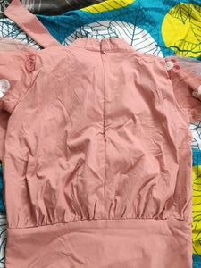 Cute Pink Dress with Floral Sleeves