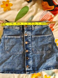Blue Denim Mini Skirt