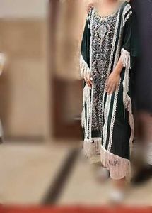 EMERALD GREEN KAFTANI SUIT + DAZZLING EARRING!