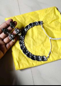 Silver Necklace &amp; Earring Set