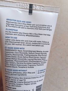 Plum Rice Water And Nicinamide Bright Facewash 😍♥