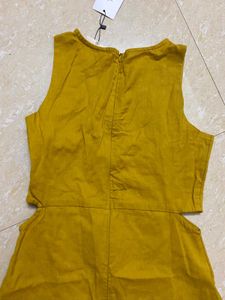 🌻Embroidered Mustard Dress🌻