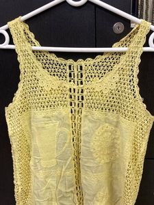 Yellow Crochet Tank Top