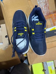 WROGN Navy Blue &amp; Yellow Sneakers