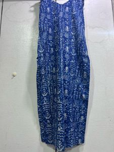 Pure Cotton Indigo Print Kurta For Woman