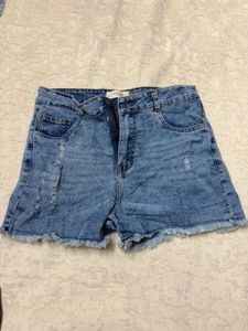 Denim Distressed Shorts