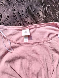 Baby Pink Cute Top From H&amp;M