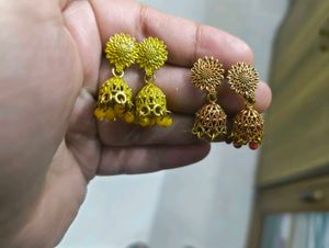 Combo: 2 Sets Of Jhumki Earrings