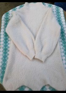 Fluffy White Sweater