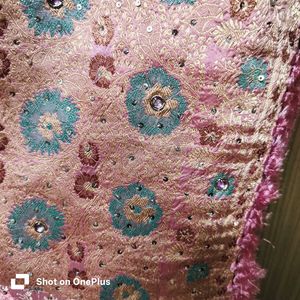 Embroidered Lavender Saree