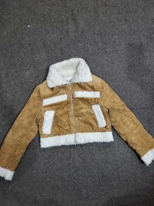 Corduroy &amp; Faux Fur Jacket