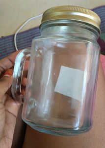 Glass Mason Jar Mugs