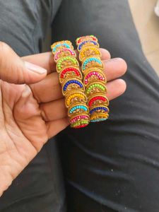 Colorful Beaded Bangles