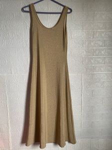 Gold Midi Slip Dress