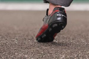 Red &amp; Black Soccer Cleats