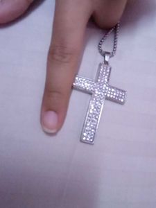 Salty Studded Cross Chain
