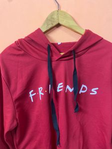 Burgundy Friends Hoodie