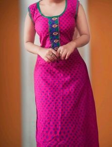 Vibrant Pink Ethnic Kurta - Traditional Charm with