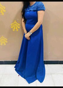 Elegant Blue Maxi Dress