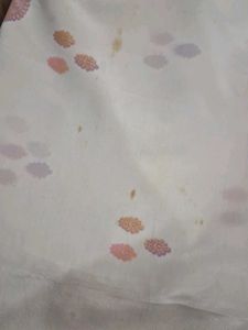 Elegant White &amp; Pink Saree