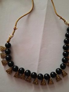 Black Beaded Necklace
