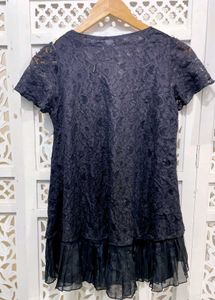 Korean Black Designer Collar Top A