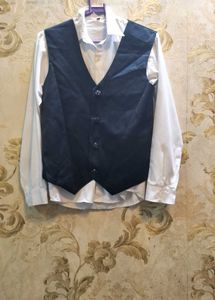 Navy Blazer &amp; Vest Set For 13 To 14 Years Old Boy