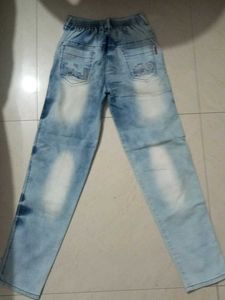 Distressed Patchwork Denim Jeans