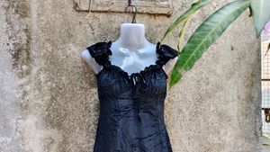 14121. Black Velvet Mini Dress