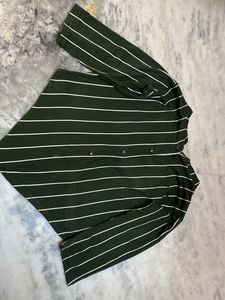 Striped Hooded Shirt